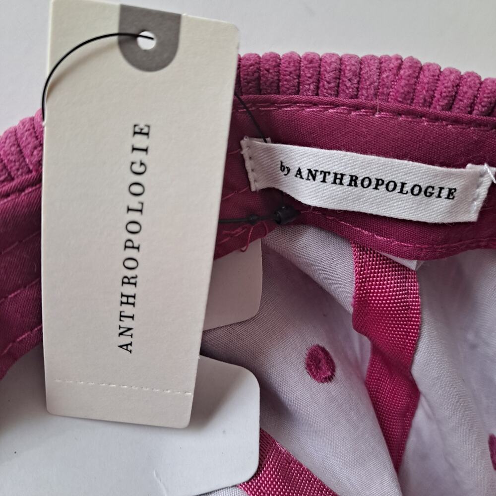 NWT Anthropologie Corduroy Baseball Cap Adjustable Buckle Strap Pink Womens OSFA - Picture 9 of 10